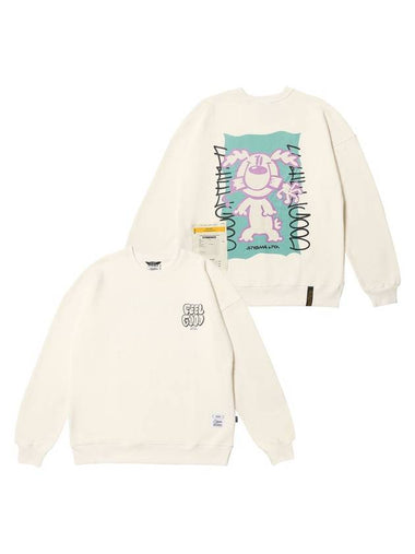 Doggy Oversized Crew Neck Sweatshirt Ivory - STIGMA - BALAAN 1