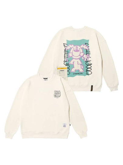 Doggy Oversized Crew Neck Sweatshirt Ivory - STIGMA - BALAAN 2