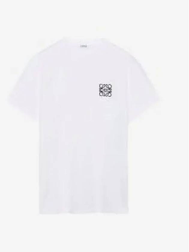 Anagram Crew Neck Cotton Short Sleeve T Shirt White - LOEWE - BALAAN 2