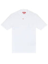 T Mokky Microdiv Logo Short Sleeve T-Shirt White - DIESEL - BALAAN 2