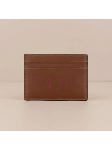 VLTN Logo Card Holder Brown RY2P0448LVN - VALENTINO - BALAAN 1