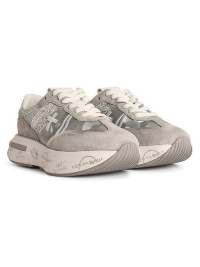 Premiata 'Cassie' Grey Leather Blend Sneakers - PREMIATA - BALAAN 2