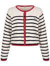 Round neck striped cardigan MK3AD210 - P_LABEL - BALAAN 4