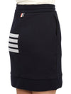 Double Face 4 Bar Knit Mini A Line Skirt Navy - THOM BROWNE - BALAAN 11