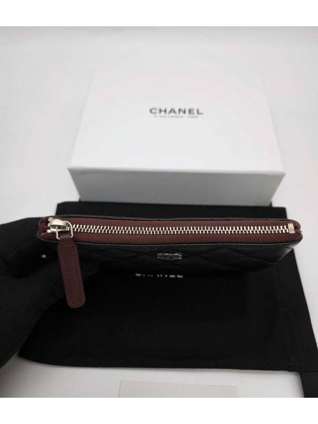 Silver CC Logo Small Calfskin Pouch Bag Black - CHANEL - BALAAN 5