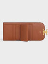 Triomphe Canvas Small Half Wallet Tan - CELINE - BALAAN 5