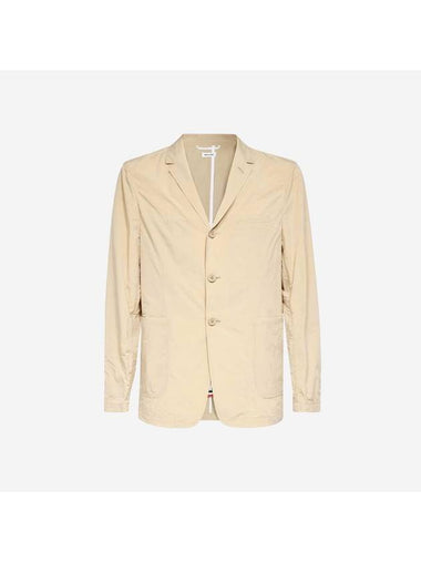 High Density Nylon Tech Patch Pocket Sports Jacket Khaki - THOM BROWNE - BALAAN 1