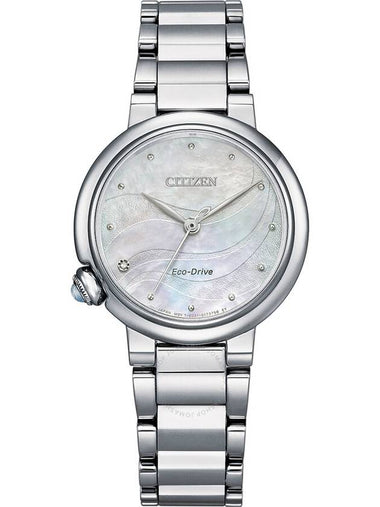 Citizen Eco-Drive White Mother of Pearl Dial Ladies Watch EM0910-80D - CITIZEN - BALAAN 1