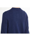 Face Logo Wool Cardigan Blue Women s - ACNE STUDIOS - BALAAN 7