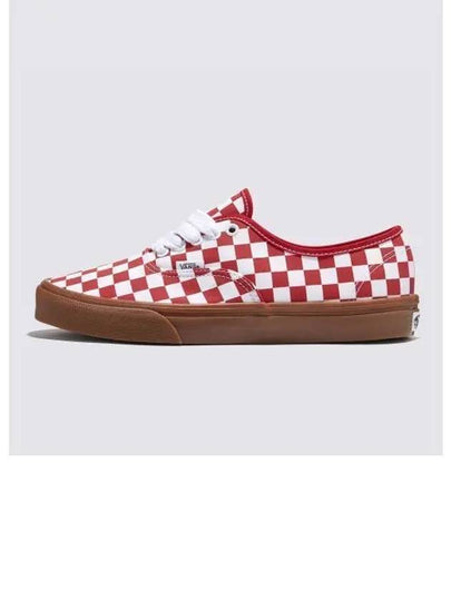 Authentic Fat Lace Checker Low Top Sneakers Red - VANS - BALAAN 2