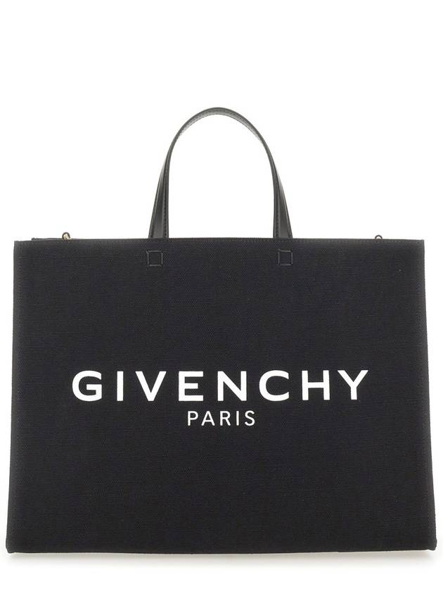 Canvas G Medium Tote Bag Black - GIVENCHY - BALAAN 2