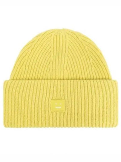 Small Face Logo Beanie Yellow - ACNE STUDIOS - BALAAN 2