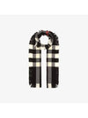 Fringe Check Wool Scarf Black - BURBERRY - BALAAN 2