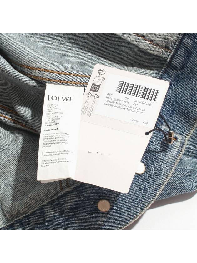 Anagram Denim Jacket Blue - LOEWE - BALAAN 8