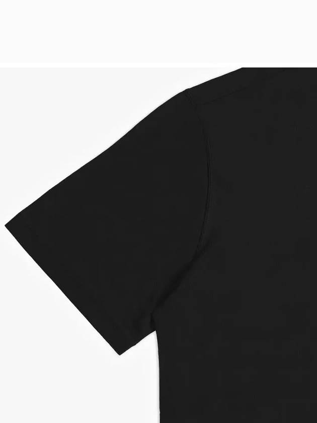 Men's Back Logo Label Cotton Short Sleeve T-Shirt Black - TEN C - BALAAN 4