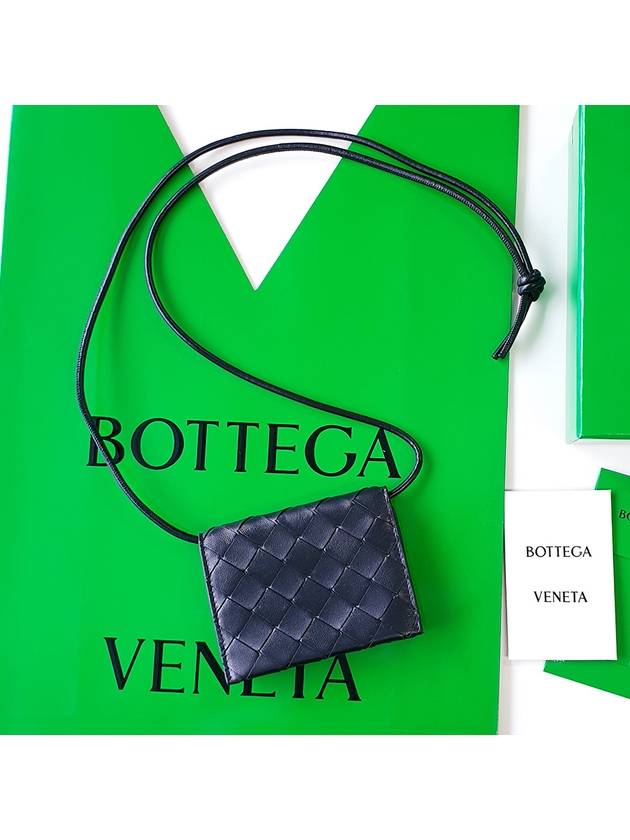 Intrecciato Strap Card Wallet Black - BOTTEGA VENETA - BALAAN 2