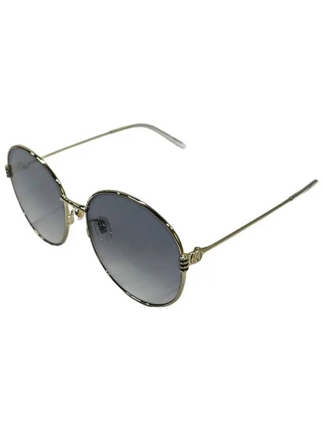 Eyewear Logo Round Frame Metal Sunglasses Grey - GUCCI - BALAAN 4