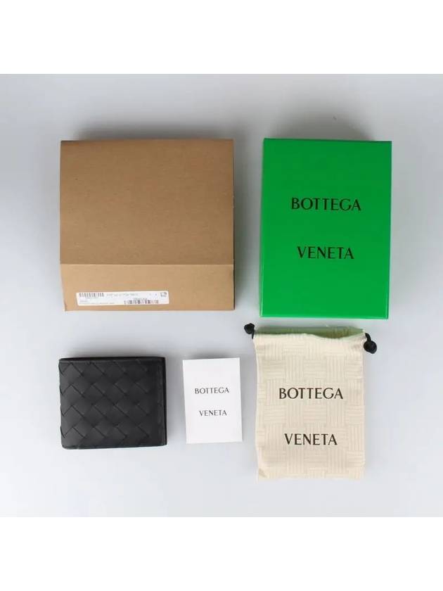 Intrecciato Bifold Half Wallet Black - BOTTEGA VENETA - BALAAN 6