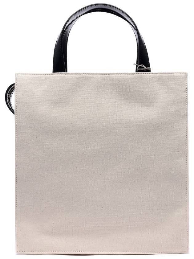 Small Zipped Canvas Tote Bag White - MARNI - BALAAN 5