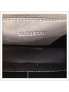 Check Leather Zipper Pouch Bag Dark Brown - BURBERRY - BALAAN 9