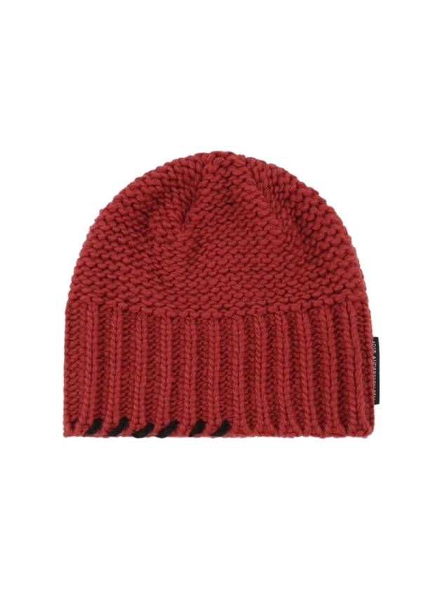 Merrow Stitch Milan Wool Knit Beanie Red - ANDERSSON BELL - BALAAN 1