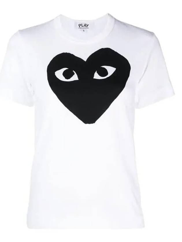 AZ T069 P1T069 Play Black Heart Logo Short Sleeve - COMME DES GARCONS - BALAAN 1