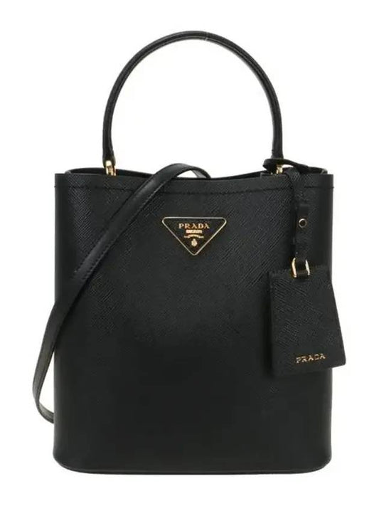 Pannier Saffiano leather medium bag - PRADA - BALAAN 1