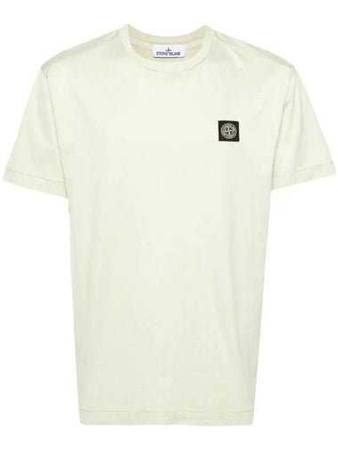 Logo Patch Short Sleeves T-Shirt Pistachio Green - STONE ISLAND - BALAAN 1