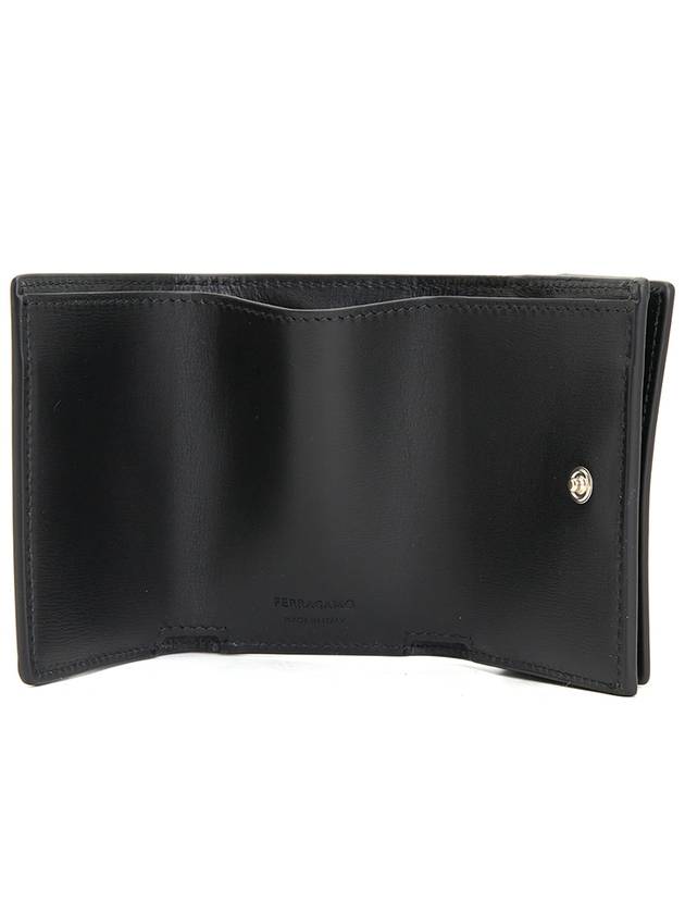 Logo Leather Card Wallet Black - SALVATORE FERRAGAMO - BALAAN 6