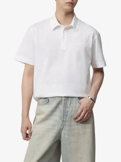 Embroidered Logo Cotton Polo Shirt White - GIVENCHY - BALAAN 2