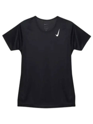 Women's Dri Fit Race Short Sleeve T-Shirt Black - NIKE - BALAAN 1