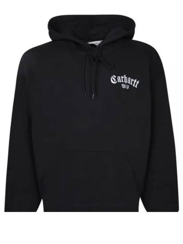 Onyx Script Embroidery Logo Hoodie Black - CARHARTT WIP - BALAAN 2