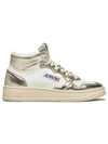 Medalist Leather High-Top Sneakers White Gold - AUTRY - BALAAN 3