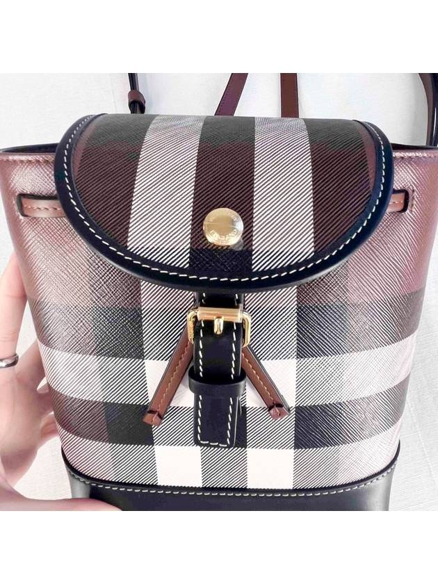 Check Mini Backpack Dark Brown - BURBERRY - BALAAN 6