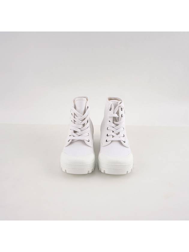 Logo Patapans Lace Up High Top Sneakers White - CELINE - BALAAN 8