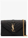 Matelasse Envelope Small Shoulder Bag Black - SAINT LAURENT - BALAAN 2