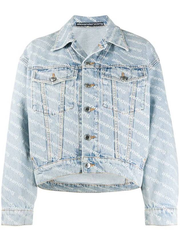 Alexander Wang  Falling Back Denim Jacket With Print - ALEXANDER WANG - BALAAN 1