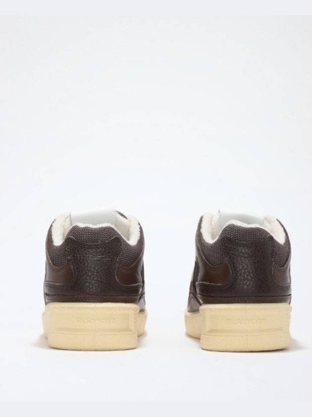 Basket Leather Low Top Sneakers Brown - JIL SANDER - BALAAN 4