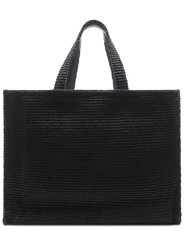 G-Tote Medium Raffia Tote Bag Black - GIVENCHY - BALAAN 5