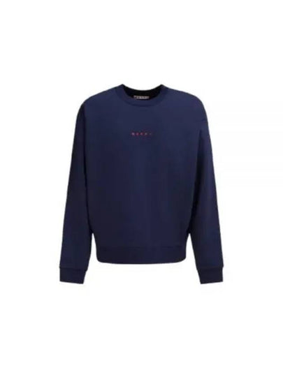 Mini Logo Organic Cotton Sweatshirt Navy - MARNI - BALAAN 2