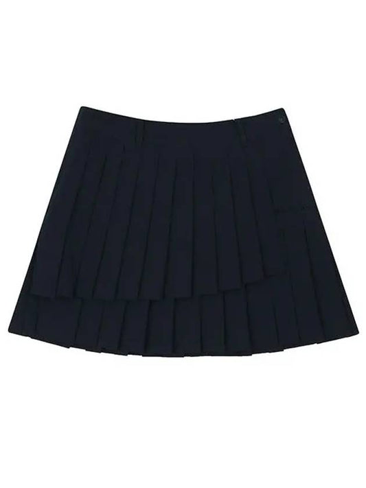 Women s 2 stage pleated culottes 4024LZSP NAVY - BLACK&WHITE - BALAAN 2