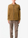 Organic Cotton Corduroy Zip-Up Jacket White - STONE ISLAND - BALAAN 3