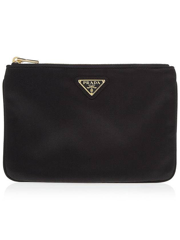 Triangle Logo Pouch Bag Black - PRADA - BALAAN 2