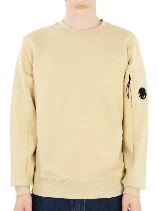 Diagonal Raised Fleece Sweatshirt Mosade Desert Yellow - CP COMPANY - BALAAN 2