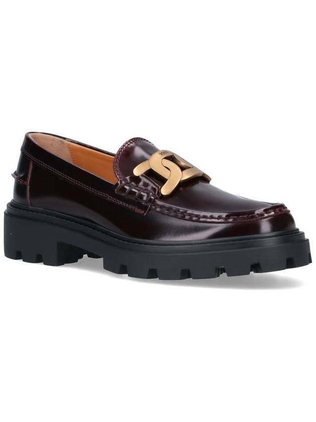 Women's Kate Metal Chain Leather Loafer Brown - TOD'S - BALAAN 3