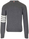 4 Bar Armband Milano Stitch Knit Top Mid Grey - THOM BROWNE - BALAAN 4