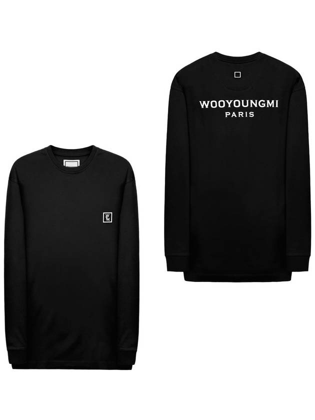 back logo long sleeve t shirt W243TS17713B - WOOYOUNGMI - BALAAN 3