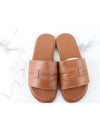 Pacific leather sandal slippers gold 40 5 255 - HERMES - BALAAN 9