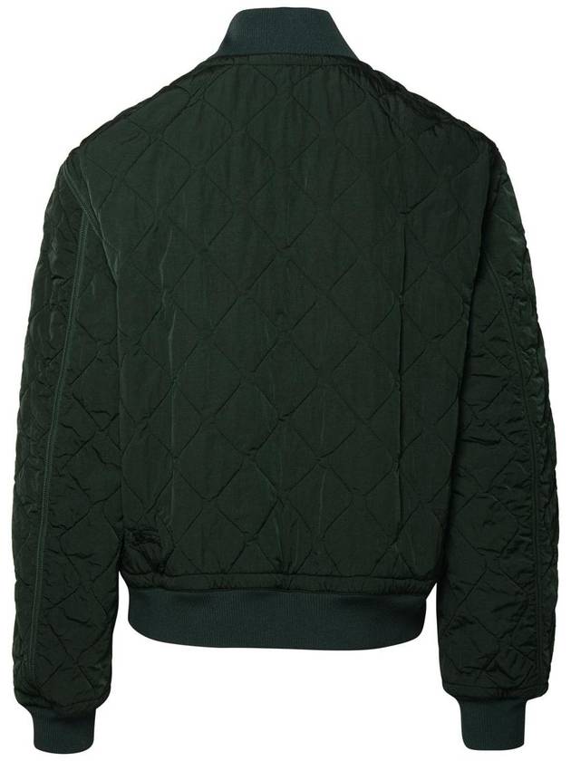 Quilted Zip-Up Bomber Jacket Green - BURBERRY - BALAAN 4