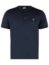 Monogram Motif Cotton Silk Short Sleeve Polo Shirt Navy - BURBERRY - BALAAN 2